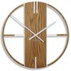 Unique Oak Metal Wall Clock 50cm