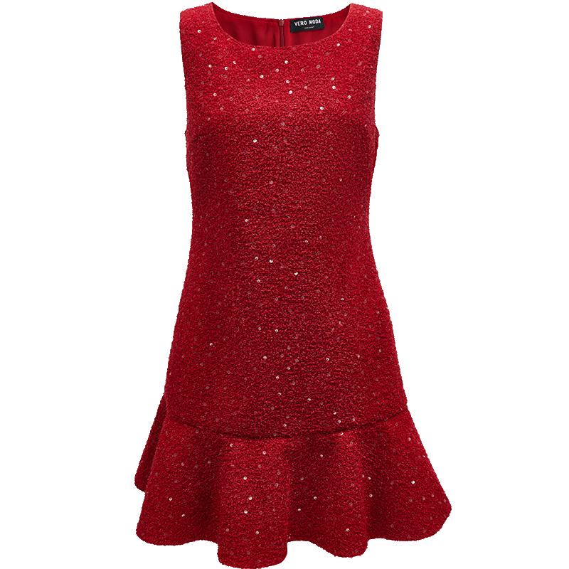 

VEROMODA Sequined Sleeveless Fishtail Midi Dress L