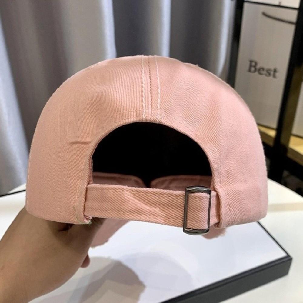 Letter Embroidery Sunscreen Cap Washed Cotton Trend Hat Versatile Embroidery Hat Unisex