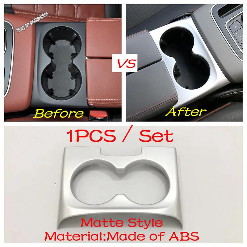 Central Console Front Water Cup Holder Panel Decoration Cover Trim Carbon Fiber Accessories For Citroen C5 Aircross 2018 - 2024