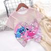 New Hot Sale Stitch T Shirts 3D Printing Graphic T-shirt Disney Casual Short Sleeve Stitch Tops Boys Girls Casual Clothes