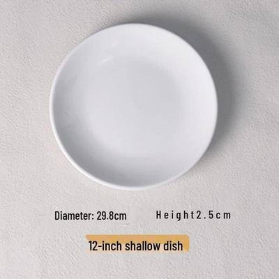 Zhi Shi Commercial White Ceramic Western Dinner Plates