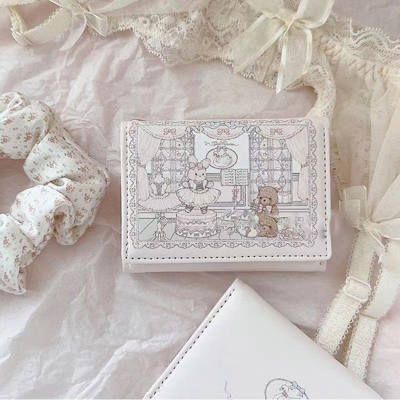 

Гаманець Мультяшний Ведмідь Балетний Кролик для Дівчинки Інфлюенсера | Милий Стиль 2025 | Трискладний із Захистом від Розмагнічування та Багатьма Відділеннями для Карток