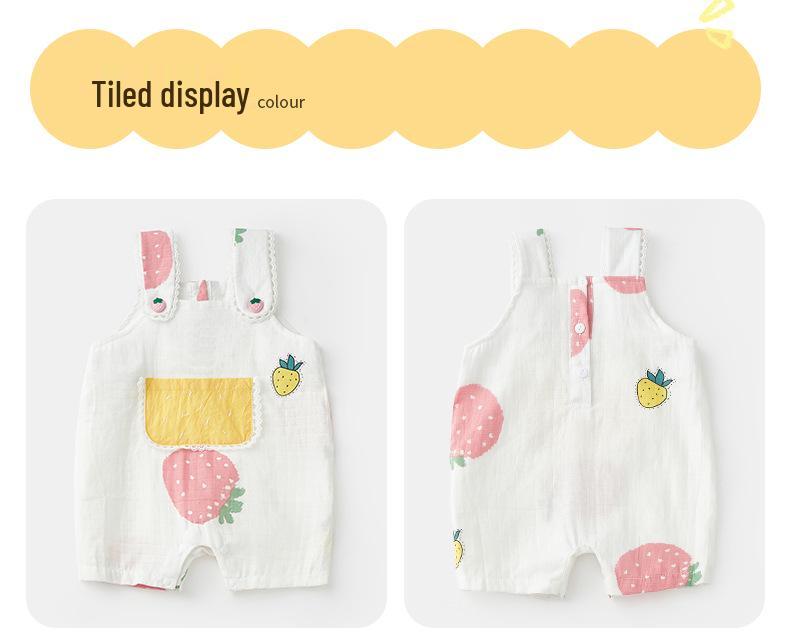 2025 Summer Baby Romper: Pure Cotton Crawling Suit & Bodysuit for Newborn Girls (Style 3686)
