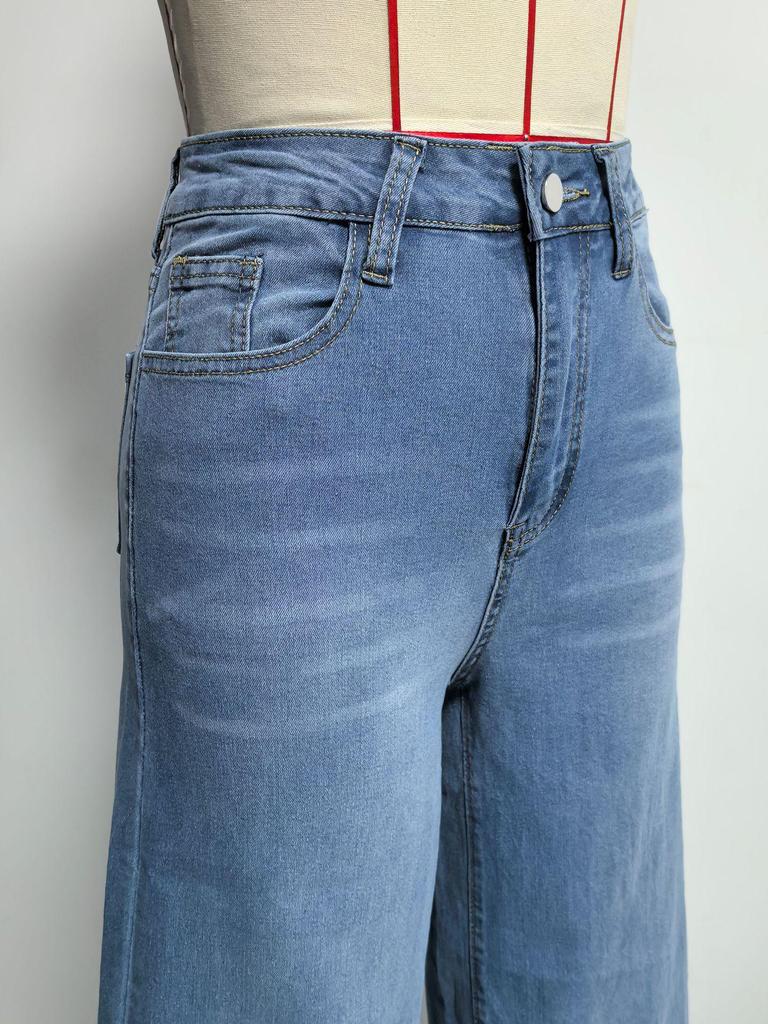 Spring/Summer 2026 Retro Washed Wide-Leg Slimming Jeans for Women