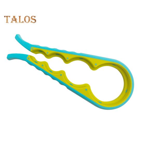 

Артритный зажим для бутылок 4-в-1 Нескользящая резиновая ручка Консервный нож Инструмент для снятия крышек с банок Инструмент для слабых рук Пожилые люди Кухонный гаджет для всех возрастов синий