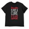 Insulin Is Not A Cure It's Life Support T-Shirt Anime Personalized T-shirt Sports Fans Men's Cotton T-shirt