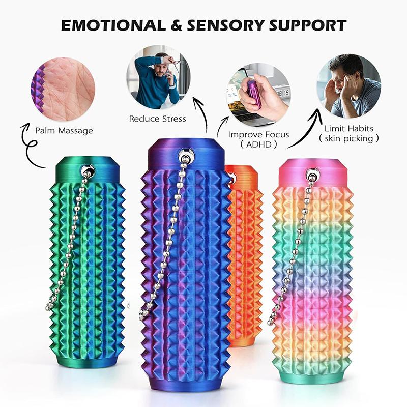 Tactile Sensory Keychain | BPA-Free Fidget Anxiety Relief Toy With Spiky Grip, Portable Office Desk Stress Relief Tool