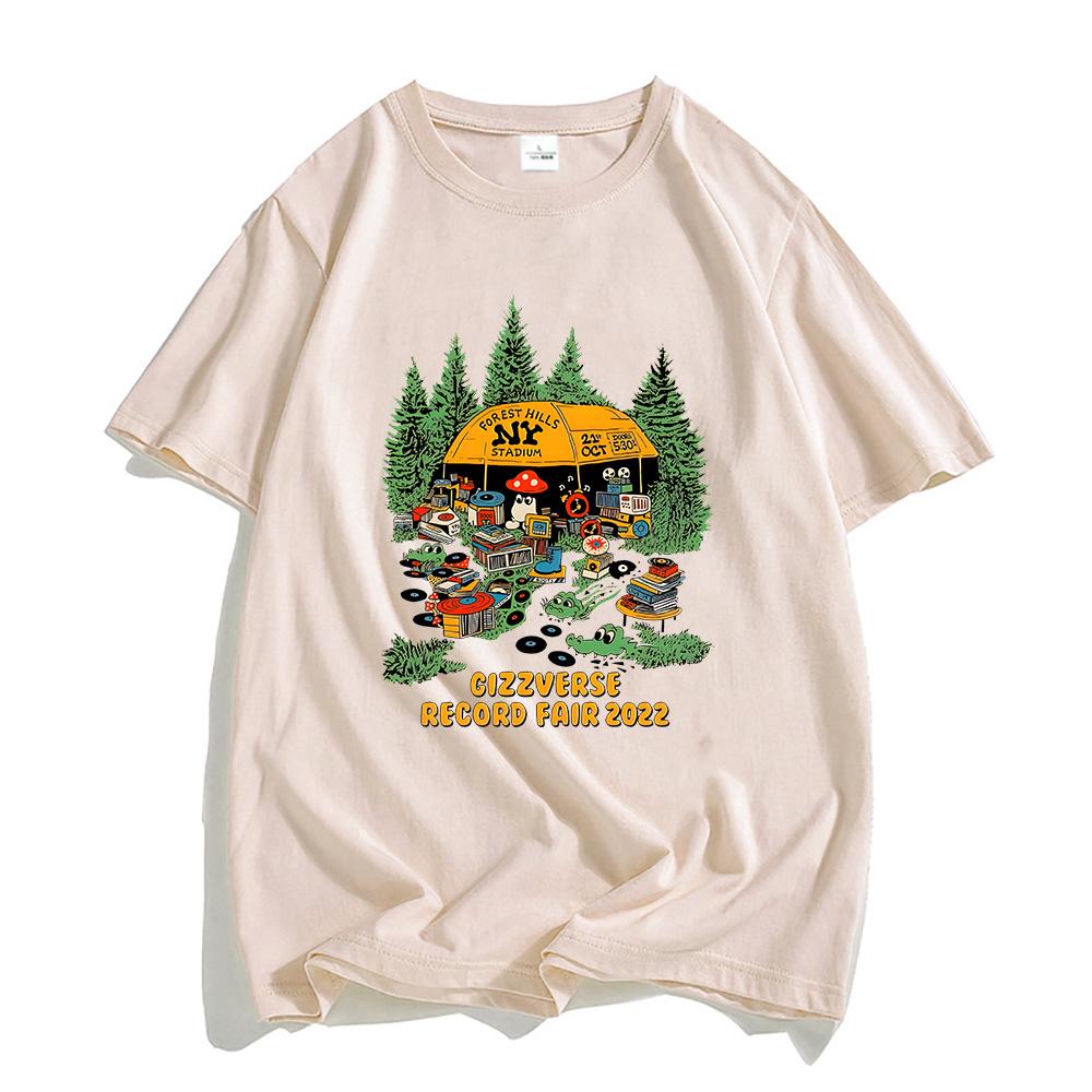 

King Gizzard & The Lizard Wizard Tshirts Manga Comic Prevalent T Shirts Graffiti Hot Band T-shirts 100% Cotton Slight Strech Tops XS песочный