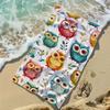 Owl & Leaves Beach Towel – Quick-Dry, Lightweight Microfiber Bath Towel for Travel, Pool, Shower, Sports & Outdoor Use