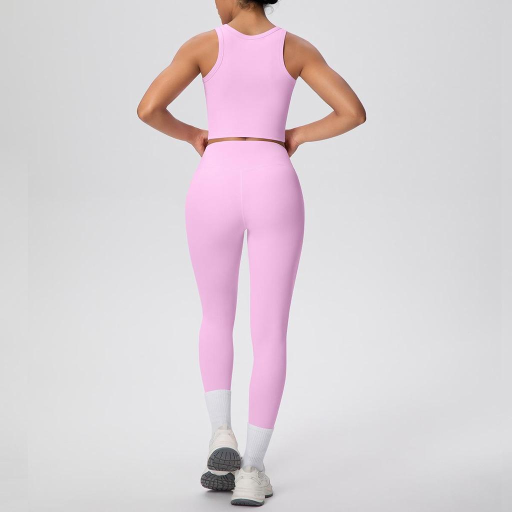 European Cloud-Feel Shock-Absorb I-Shaped Sports High-Waist Yoga Pants – Hip-Lifting and Tight-Fitting for Fitness and Running