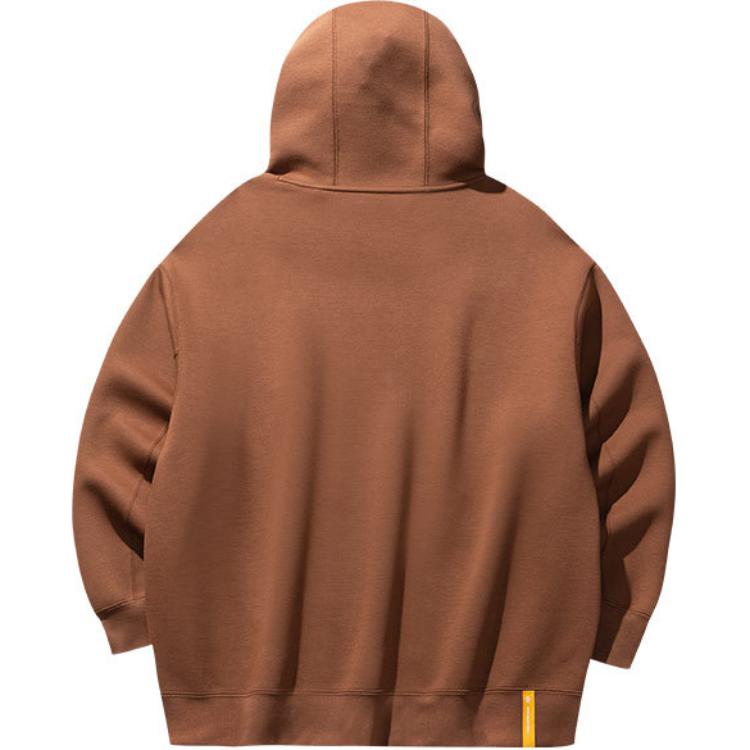 Anta Unisex Trend Embroidered Hooded Knit Sweatshirt Caramel 172511707-2