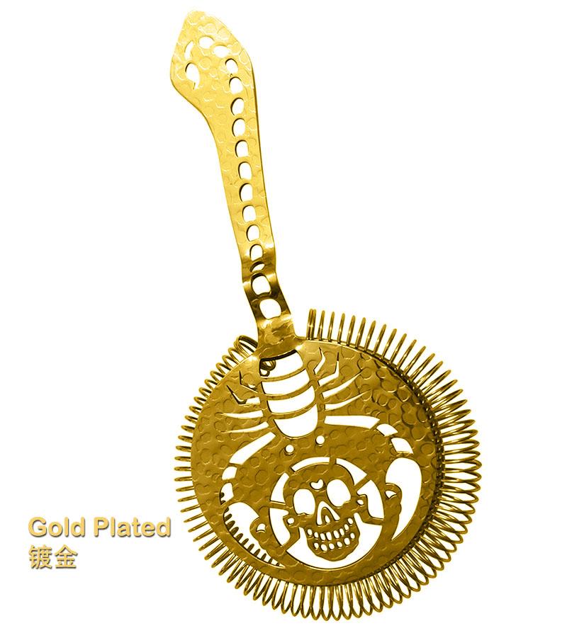 Hawthorn Strainer Hammered Scorpion Cocktail Strainer Stainless Steel Bar Strainer Professional Cocktail Bar Tools