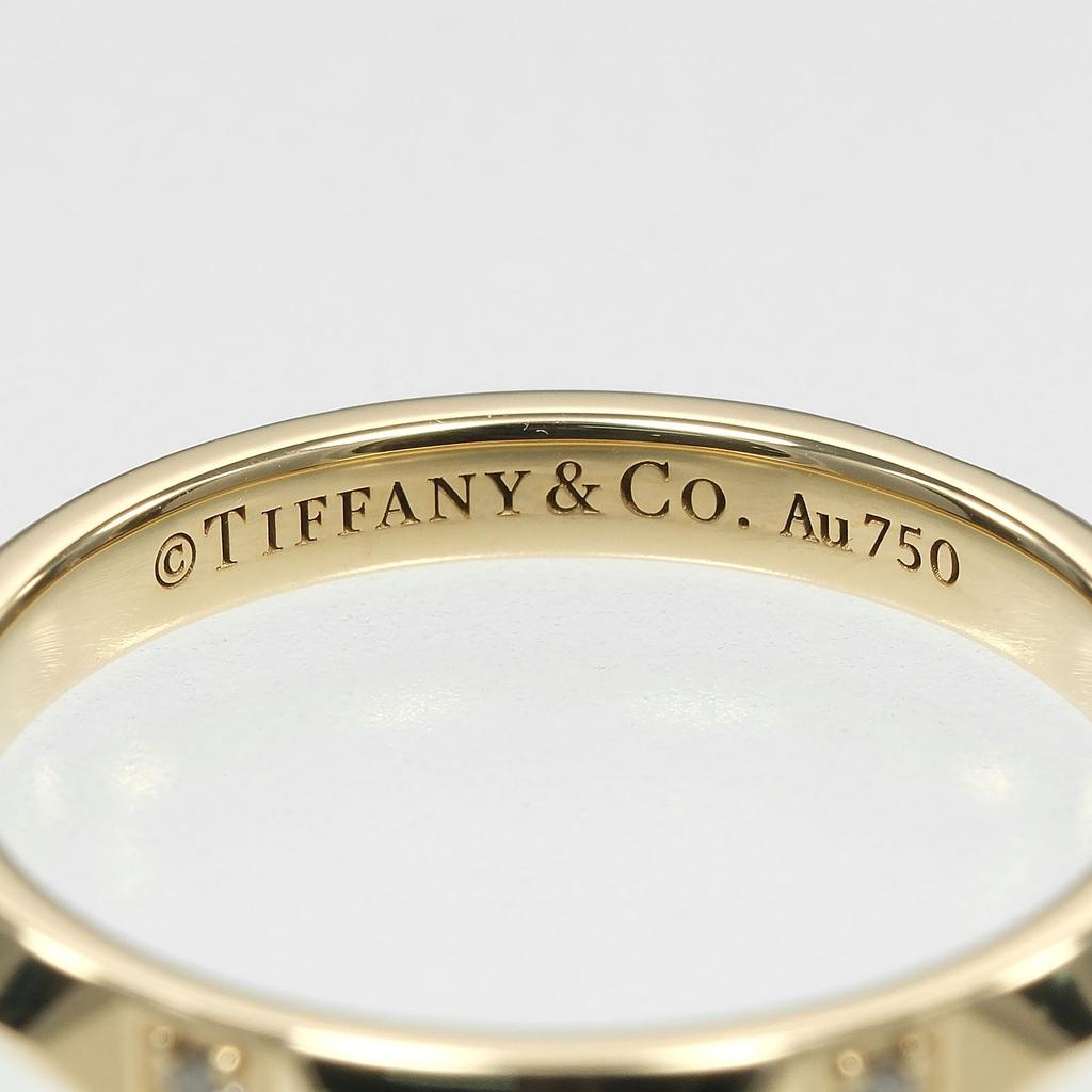 TIFFANY&Co. True Ring K18 Yellow Gold/diamond #8.2(US Size) 3.92g Mens Used