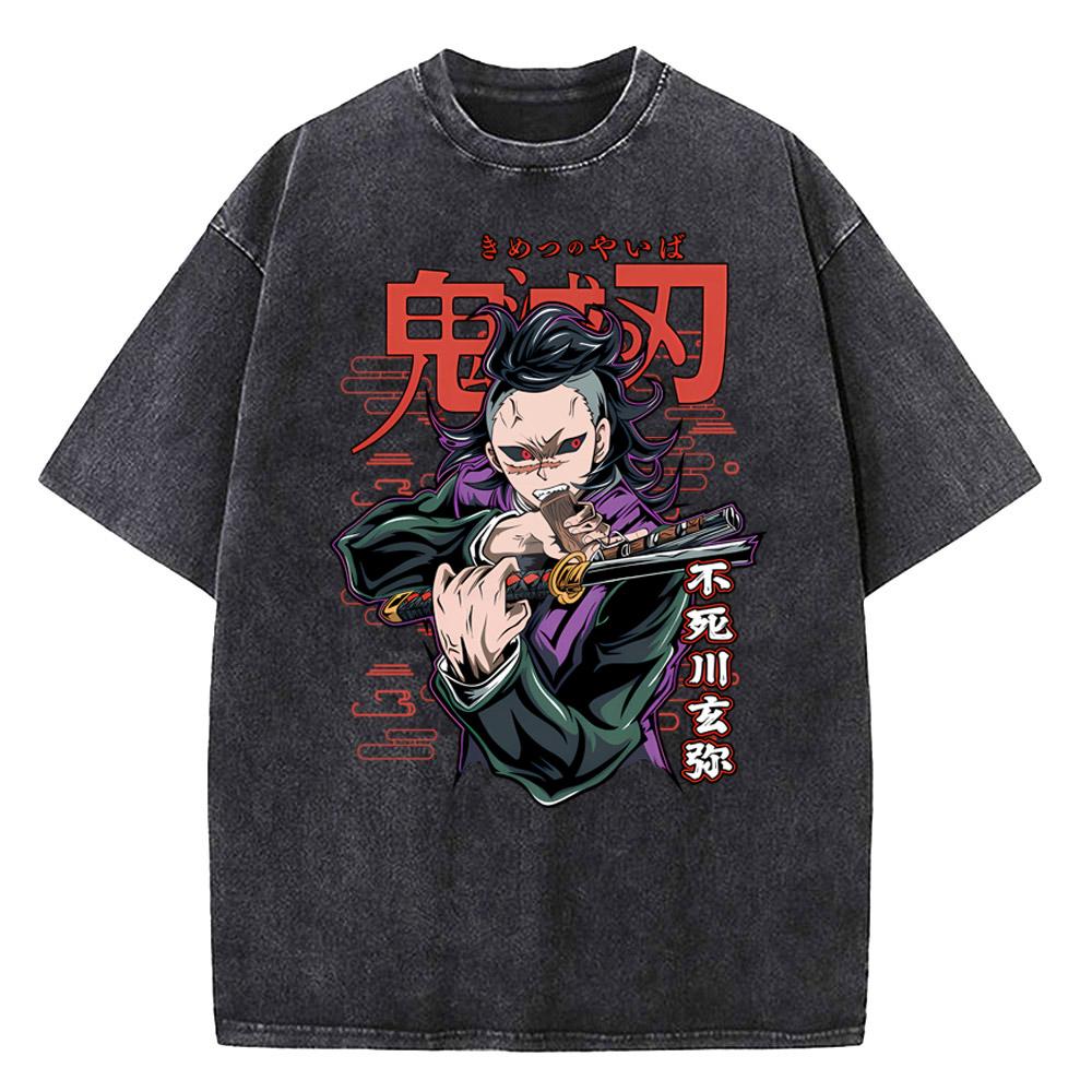 

Y2K Demon Slayer Retro Street Style Men s Printed T-shirt Fashion Anime Enthusiast Short Sleeve 3XL