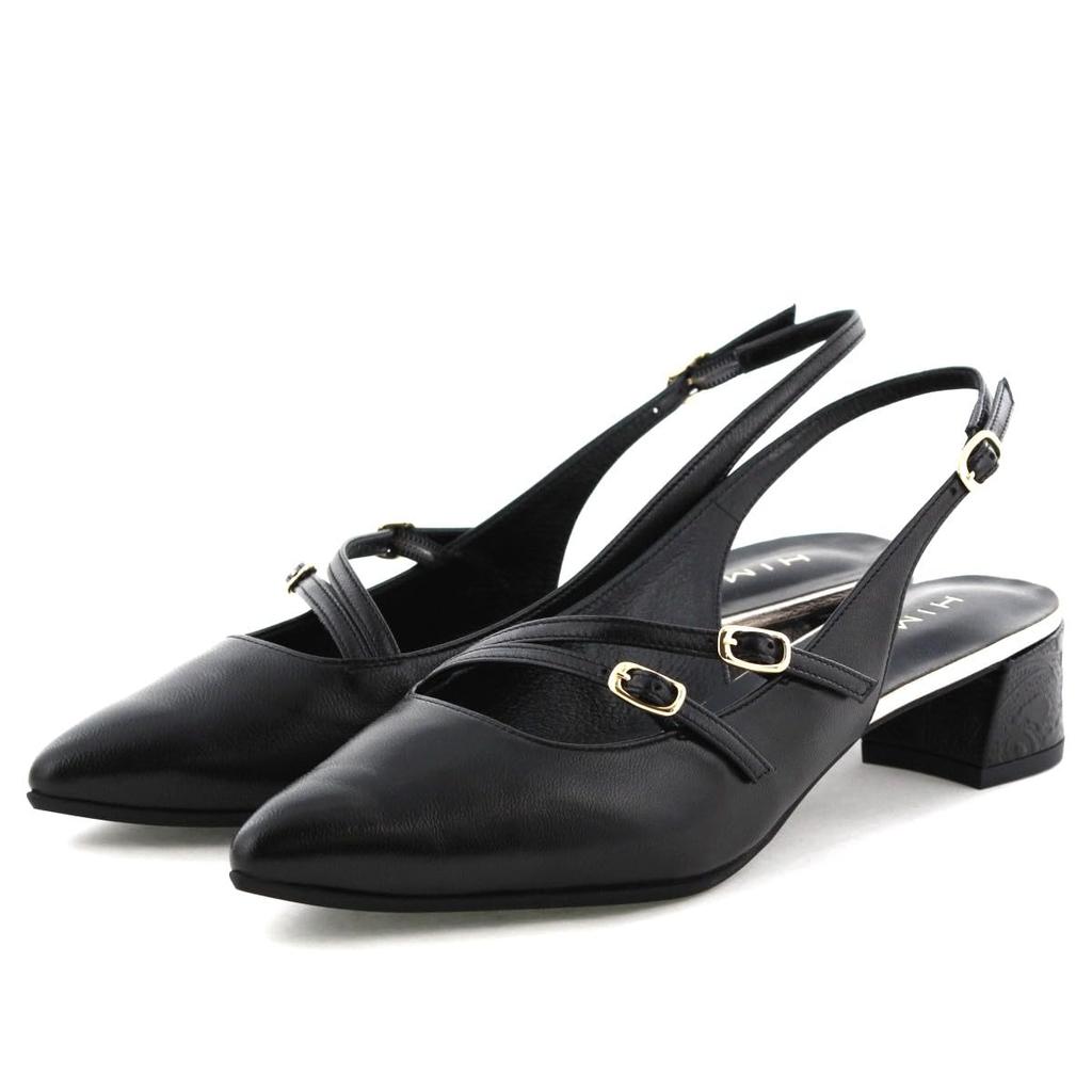 HIMIKO/Himiko/Double Belt Slingback Pumps/651506 Black 230