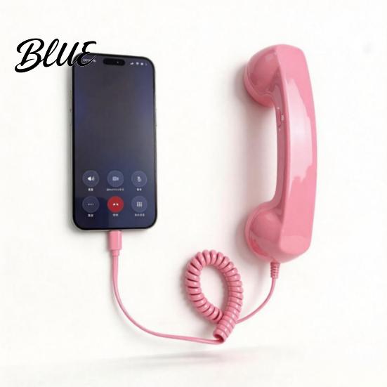 3.5mm Telephone Handset Vintage Receiver for Cell Phone, Type-C Wired Handheld Phone Retro Handset, Universal Smartphone