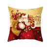 Nordic Christmas Pillow Cover Golden Cartoon Santa Claus Series Office Sofa Cushion Pillow Cover