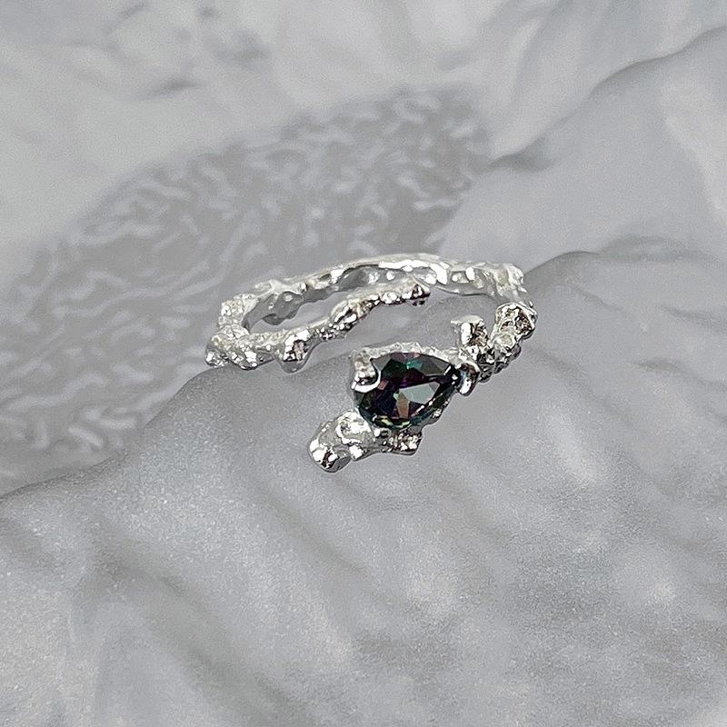 Nischen-Design, Dunkler Stil, Süß Und Cool, Diamantbesetzte Persönlichkeit, Fortgeschrittenes Gefühl, Öffnung, Kalter Wind, Knitter-Öffnungsring