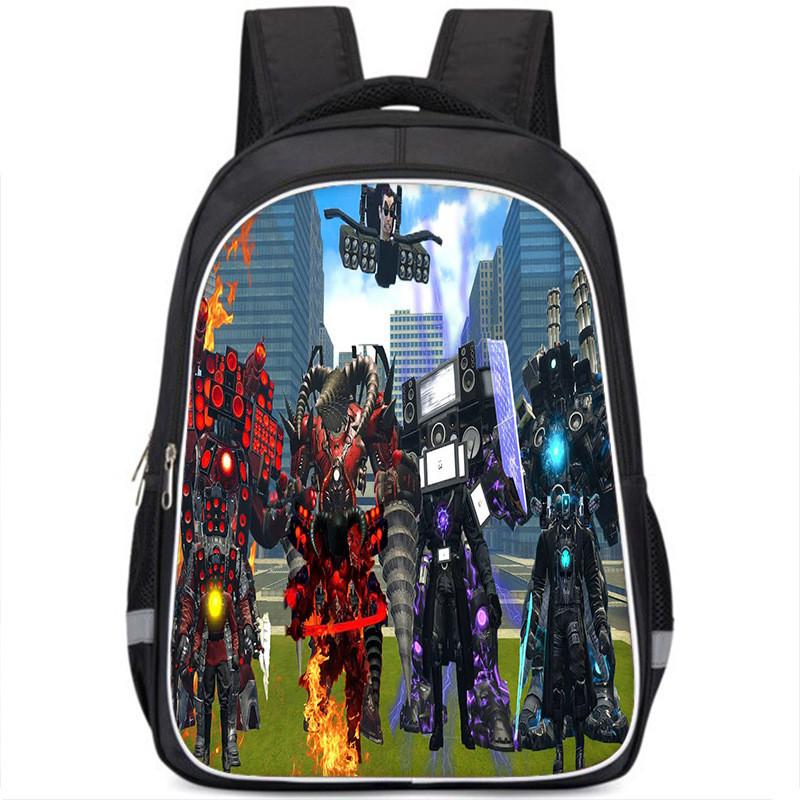 Vibrant Cartoon Character Backpack For Kids Stylish Oxford Cloth Large Capacity