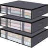 Foldable Bed Storage Container With A Transparent Window And A Lrge Capacity Bed Undergarments Storage Box Clothing Storage Bag
