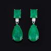 Geometric Copper Drop Earrings With Zirconia Embellishments For Elegant Women