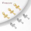 18K Gold Plated Jesus Cross Charms For Jewelry,Small Pendants For Earrings,DIY Bracelets Accessories,Jewelry Making Supplies