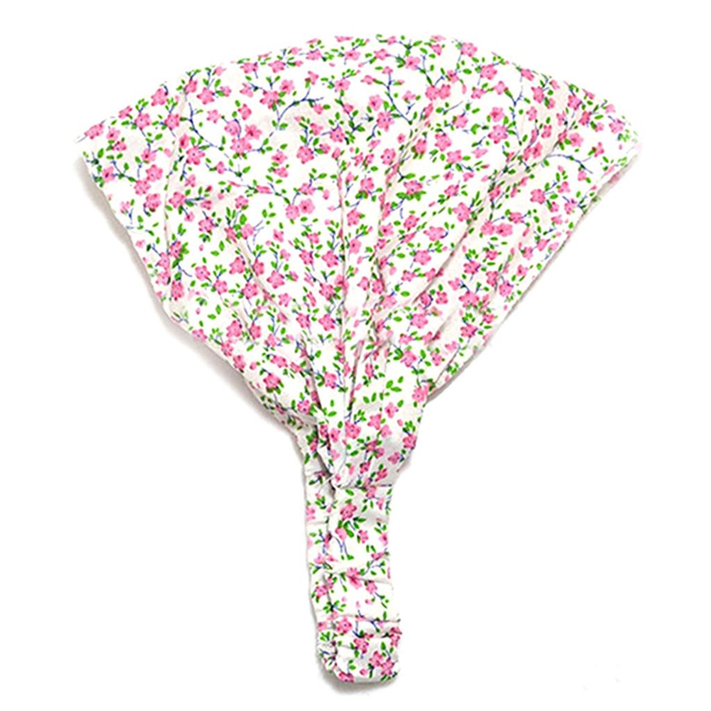 Baby flickor med blommiga prickiga huvuddukar i bomull Elastiskt pannband Bandana Hatt