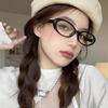 Stylish Women's Retro Oval Glasses Anti-Blue Light Ultra-Light Comfortable Frame