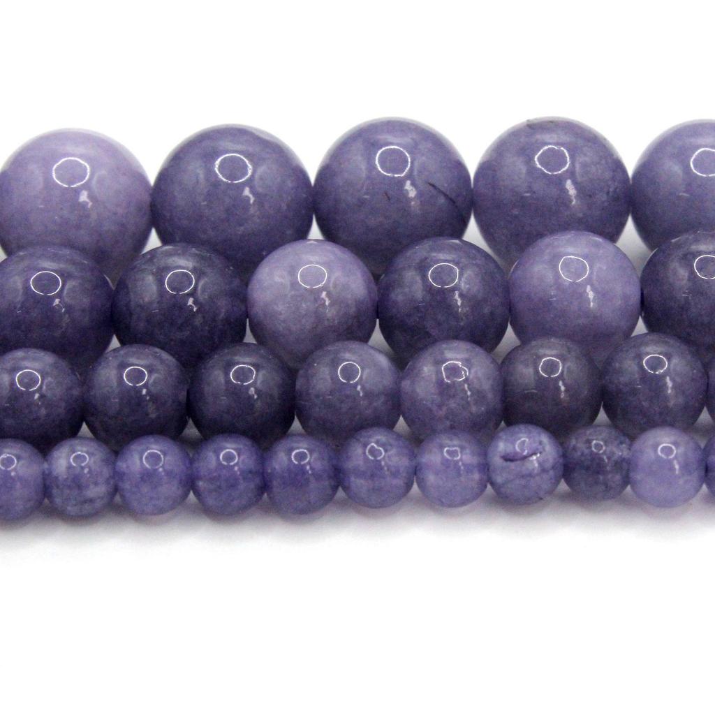 Lavendelvioletter Chalcedon Perlen Lose Perlen für DIY Schmuck- und Armbandherstellung