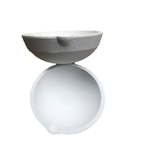 ST TS Crucibles, 6cm, Set of 3, Spare Ceramic Heat-Resistant Dishes/Bowls, Up to 2800C, for Gold and Silversmithing, Engraving, and Forging