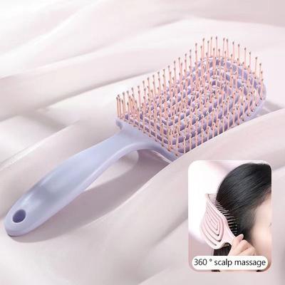 Peine de masaje elástico relajante, cepillo desenredante hueco, peines de masaje para el cuero cabelludo, herramientas de peinado para desenredar y secar rápidamente el cabello