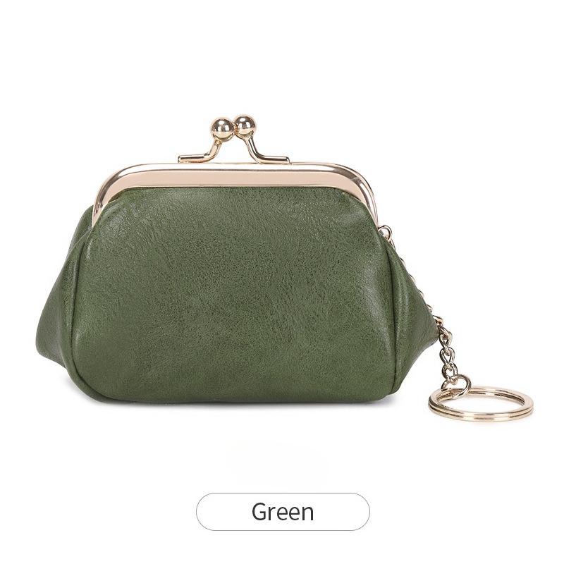 Frauen Neue Retro Geldbörse Damen Geld Schlüssel Kopfhörer Brieftasche Schnalle Candy Farbe Mädchen Münze Lagerung Taschen Beutel
