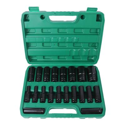 20PCS 1/2 Inch Electric Wrench Accessory Set Steel Sleeve Set Household Multifunctional Practical