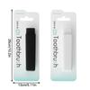 Travel Toothbrush Foldable Portable Small Dental Brush Simple Style Black/White Traveling Adult Soft Bristle Brush