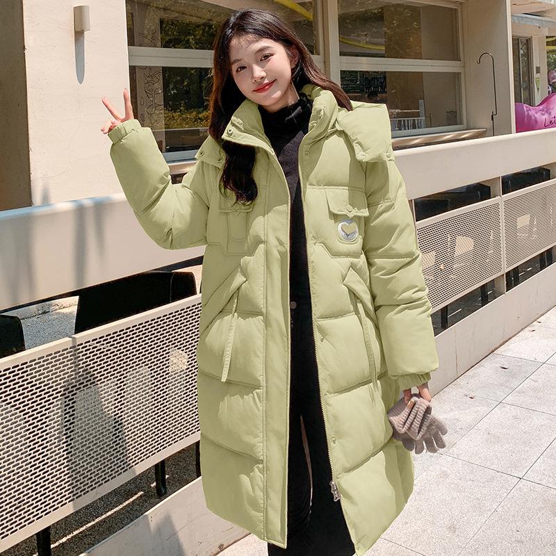 Down cotton coat for women, 2025 winter new style cotton coat, medium and long fashionable all-matching thick loose figure-flattering winter coat
