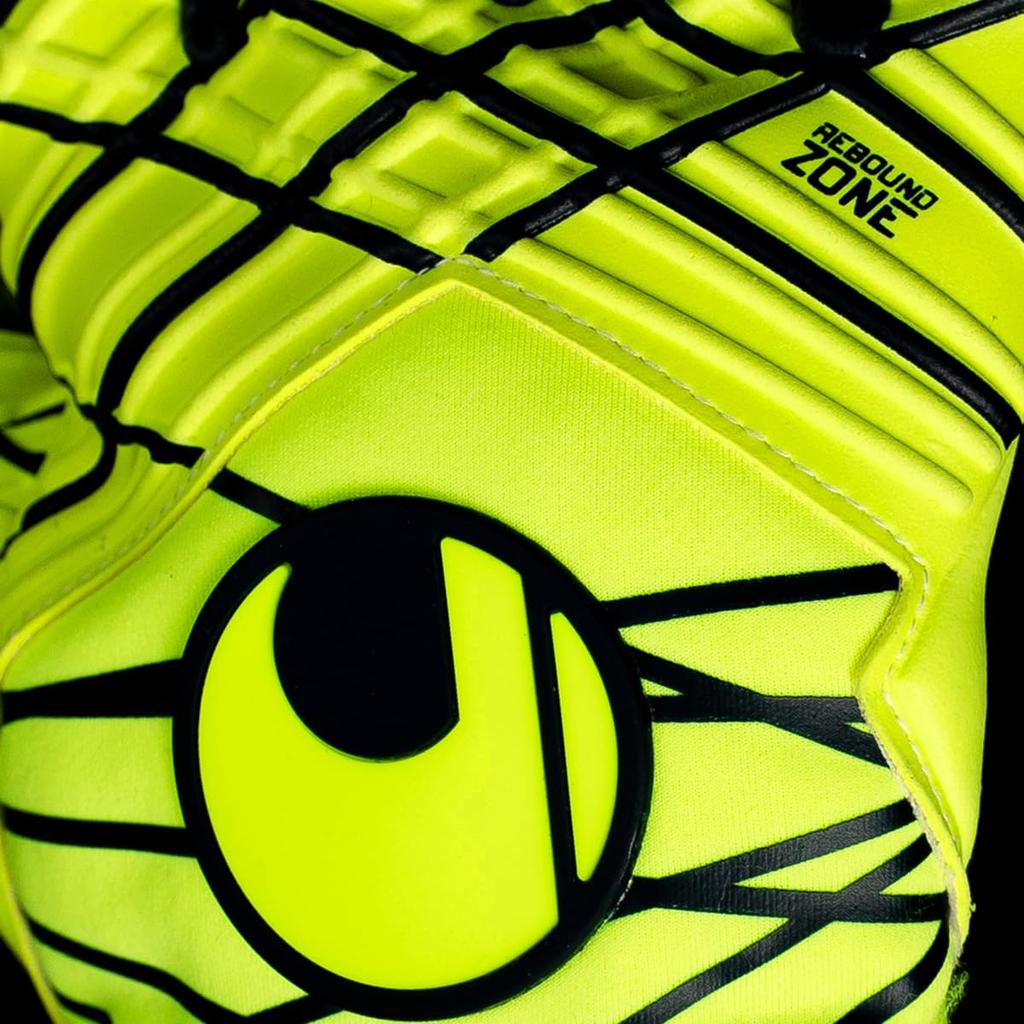 Uhlsport Match Soccer Goalkeeper Prediction Energy Absolute Grip Half Gloves, Negative, 101133301-01-10