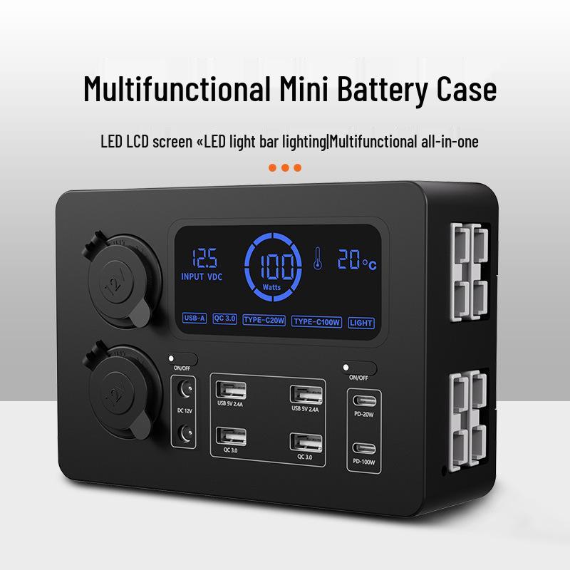 12V Mini Power Box USB Socket PD100W Fast Charger