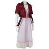 Final Fantasy 7 Aerith Gainsborough Cosplay Costume With Denim Outfit For Game Anime Role Play