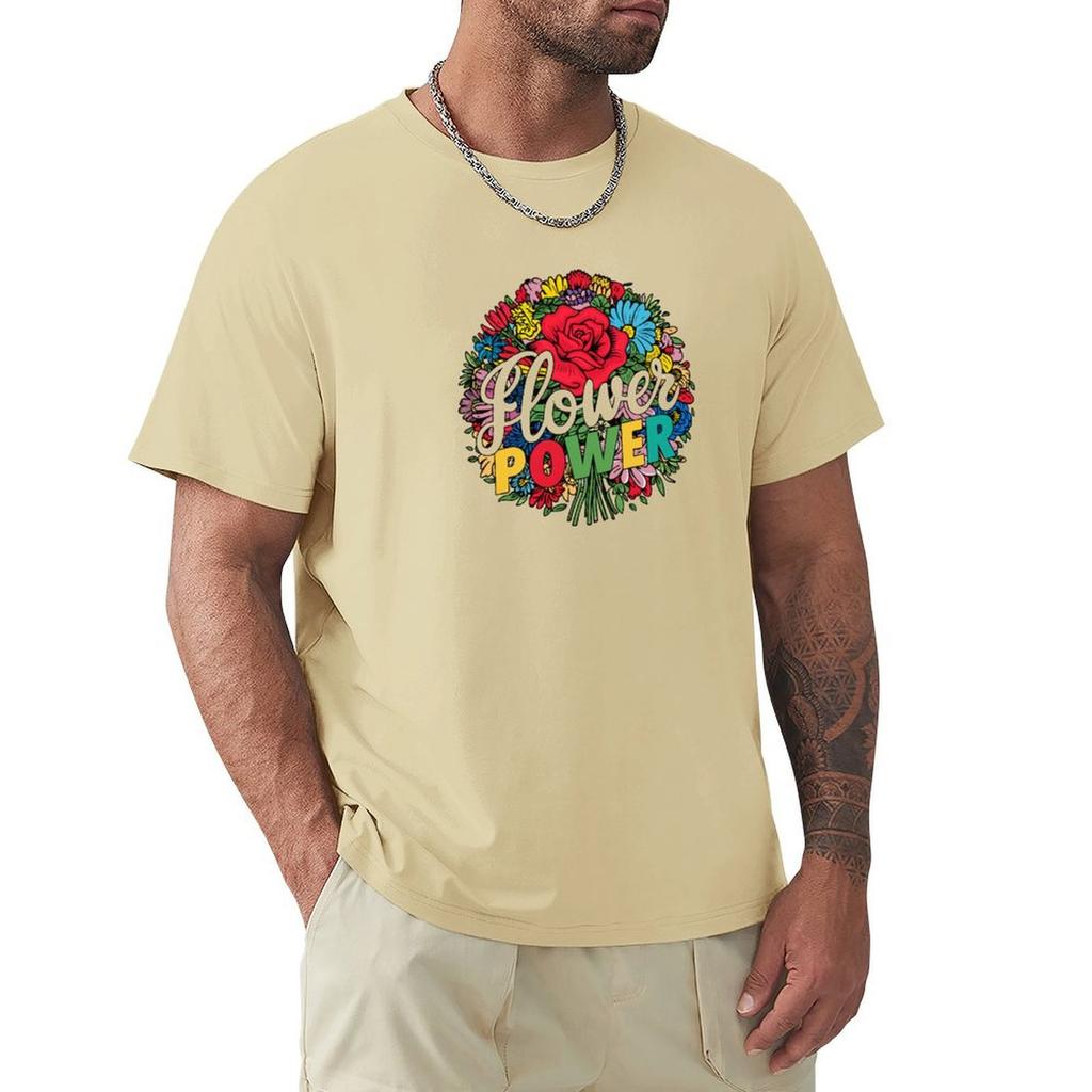 Flower Bouquet T-Shirt Design - Vibrant Typography & Illustration T-Shirt Basketball Graphic Tees Tops Cute Tops Men T Shirts