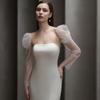 Fashion Transparent Bridal Sleeves Breathable Thin Wedding Long Sleeves Yarn Arm Covers