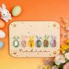 Wooden Easter Greeting Card Handmade OSTERN Rabbit Ear Colorful Egg Decoration Sign