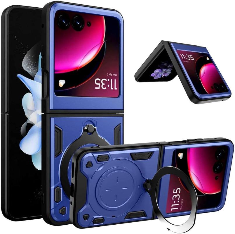 Slide Cover for Motorola Moto Razr 60 Ultra 50 40 Ultra Razr Plus Case Ring Stand Holder Shockproof Camera Protection Capa