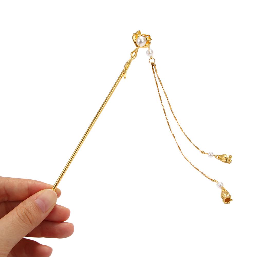 Hair Pin Pearl Tassel Magnolia Chinese Magnolia Hair Pin Chignon Pin Hair Chopsticks Hair Stick