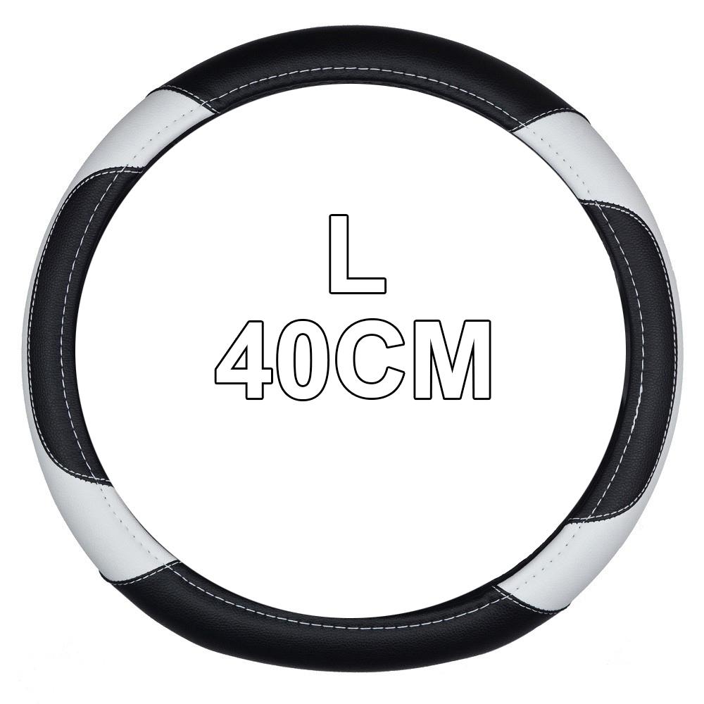 DERMAY Steering Wheel Cover PU Leather Fit Outer Diam 39-40cm