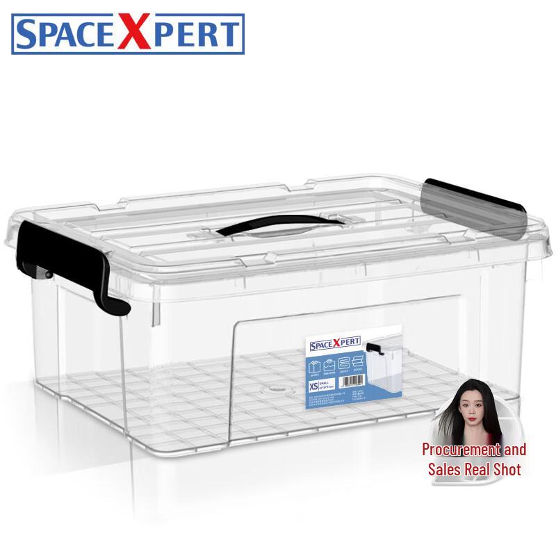 SPACEXPERT Clear Plastic Storage Box with Handles