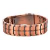 Adjustable Vintage Copper Magnetic Bracelet 3-Row Geometric Design Unisex Retro Jewelry Daily Wear