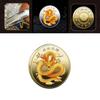 Chinese Dragon Commemorative Coin Exquisite Colorful Relief Badge Ideal Lucky Gift For Office Decoration