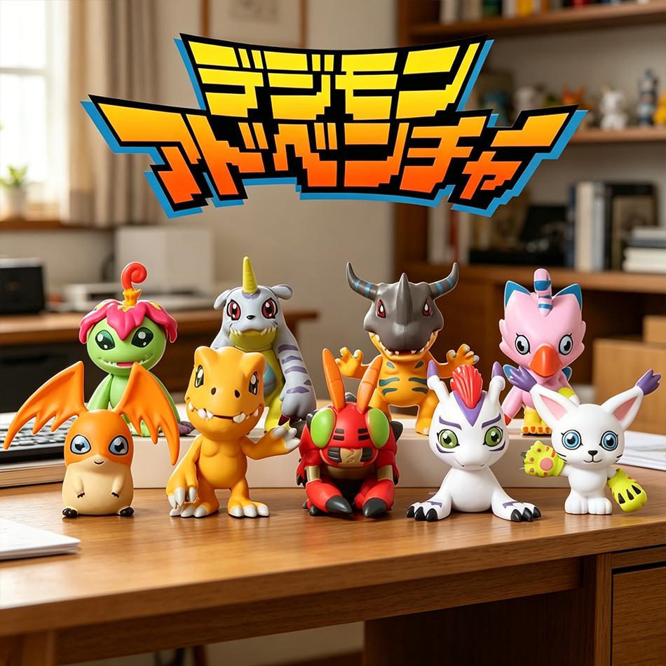 In Stock 9Pcs/Set Digimon Adventure Anime Figure PVC Model Collection Statue Dolls Toys Birthday Christmas Gifts For Kids Fans