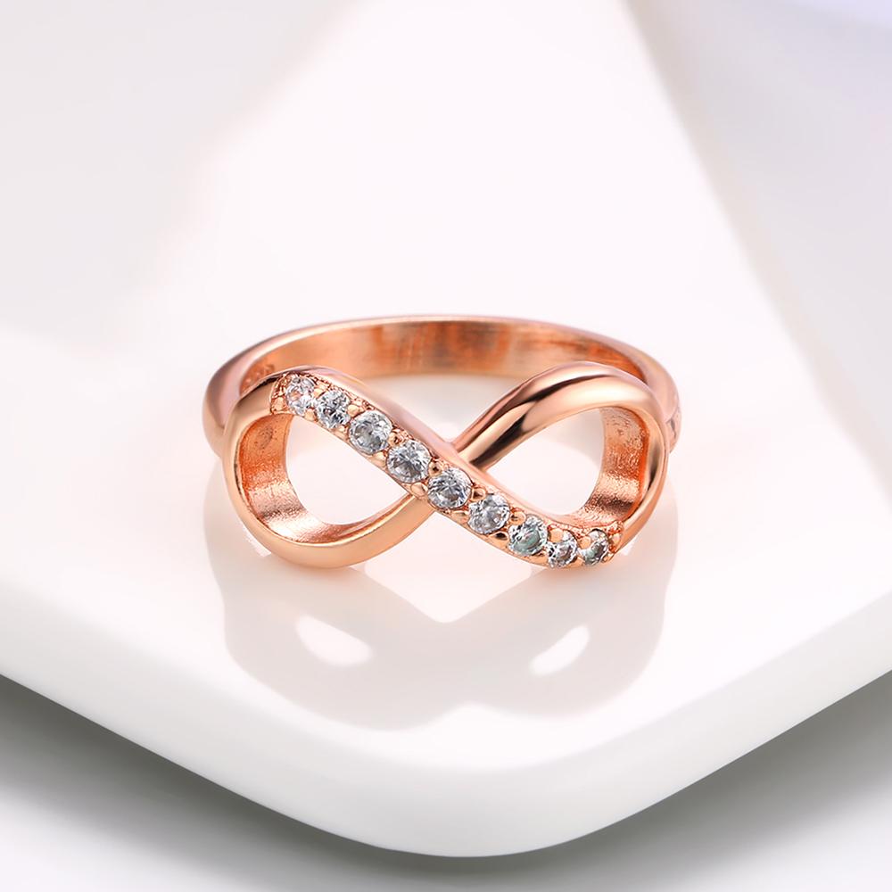 

Simple Style 8 Shape RoseGold Color Fashion Jewelry Ring For Women Girl Work Party Gift ZYR407 5